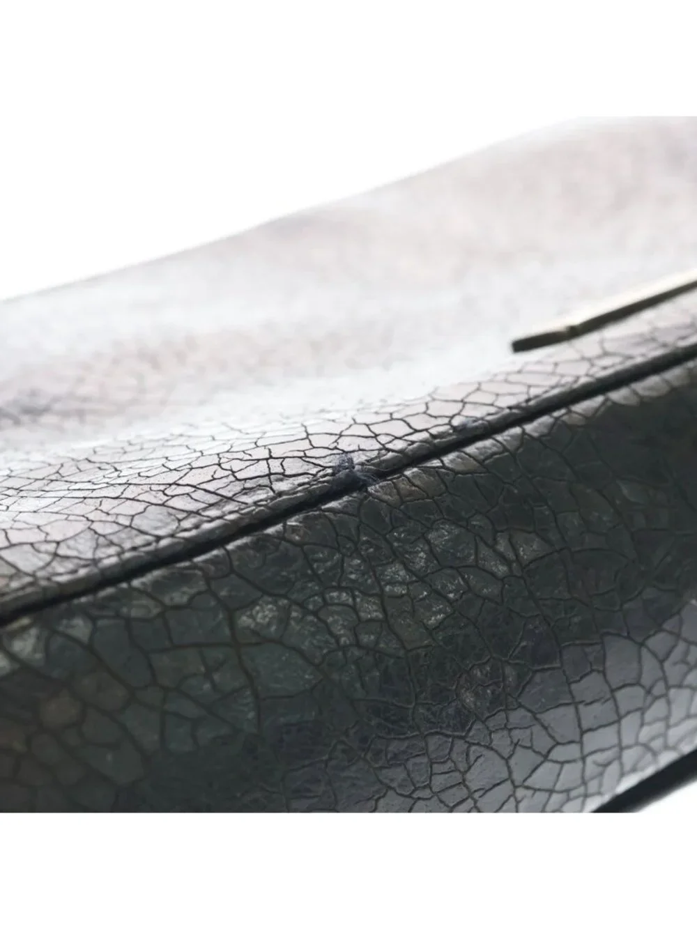 Chrome Hearts Filig Cross Leather Clutch Black Silver